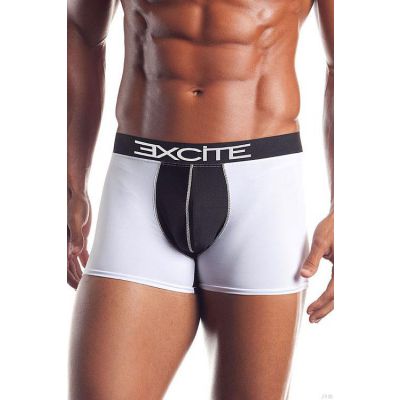Excite Classic White Black Cotton Boxers