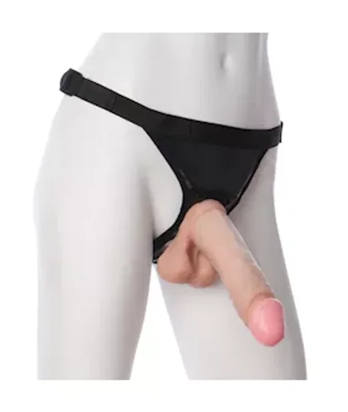 Vac-u-lock 8 Inch Realistic Cock With Ultra Harness - White - 8 Inch — image 2 of 2