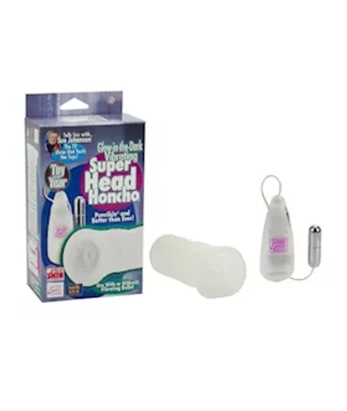 Sue Johanson Glow-in-the-dark Vibrating Super Head Honcho - White — image 7 of 7