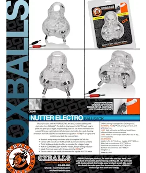 Nutter Electro Ballsack - 4mm - Clear - One Size — image 10 of 10