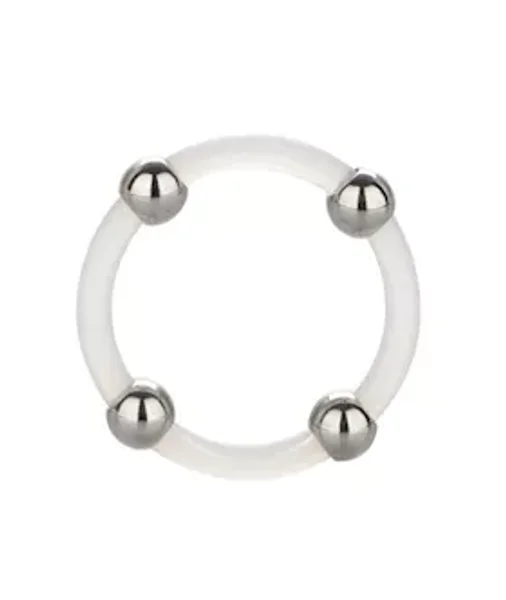Steel Beaded Silicone C-ring - Clear - Large — image 5 of 8