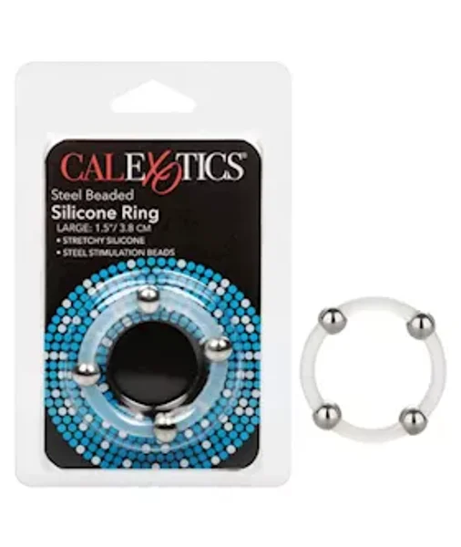 Steel Beaded Silicone C-ring - Clear - Large — image 8 of 8