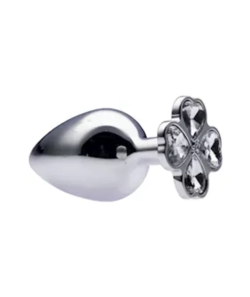 Kink Range Flower Gem Butt Plug - 3.7 Inch - White - Large — image 4 of 6
