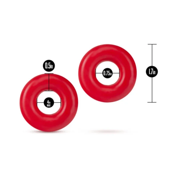 Stay Hard - Donut Rings Oversized - Red — image 6 of 16