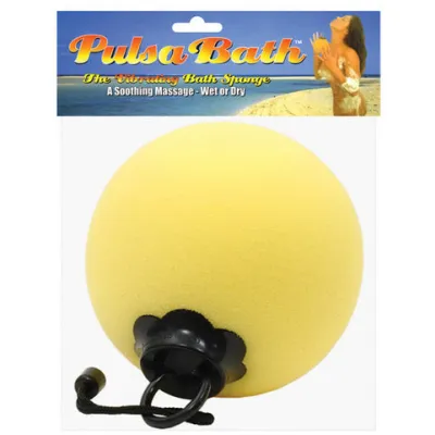 PULSA BATH VIBRATING BATH SPONGE WET OR DRY YELLOW