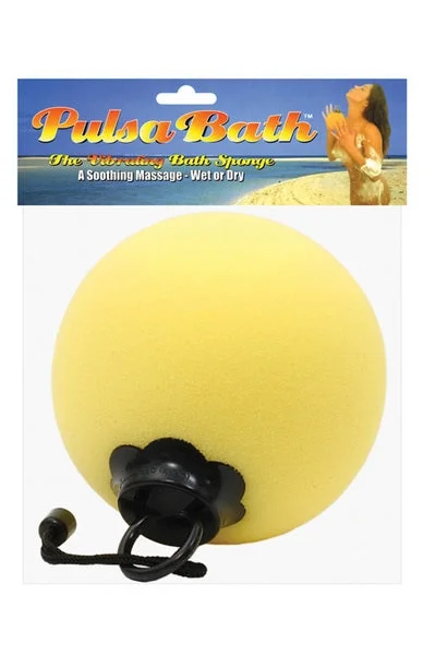 PULSA BATH VIBRATING BATH SPONGE WET OR DRY YELLOW