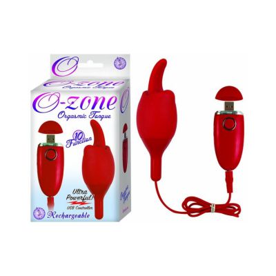 Ozone Orgasmic Tongue Red Vibrator