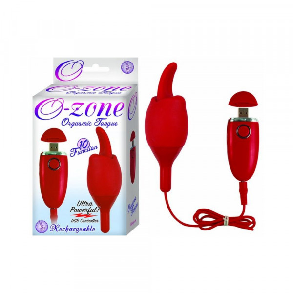 Ozone Orgasmic Tongue Red Vibrator
