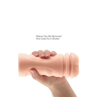 PDX Squeezable Vibrating 9 25 Masturbator With Removable Sleeve
