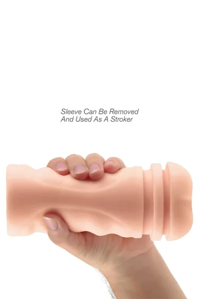 PDX Squeezable & Vibrating 9.25" Masturbator With Removable Sleeve