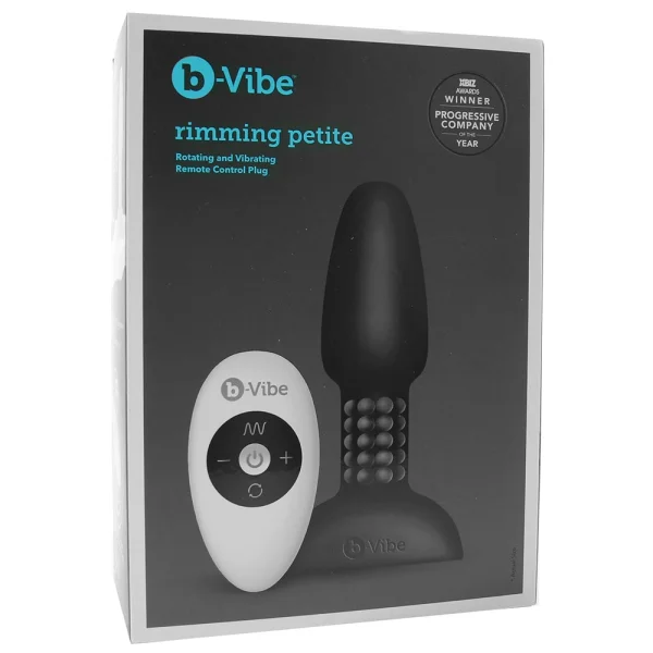 b-Vibe Rimming Plug Petite - Waterproof Remote Control Vibrating Anal Toy - Black