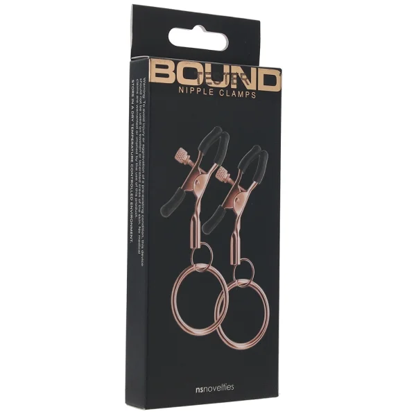 Bound Adjustable C2 Nipple Clamps By NS Novelties - Rose Gold