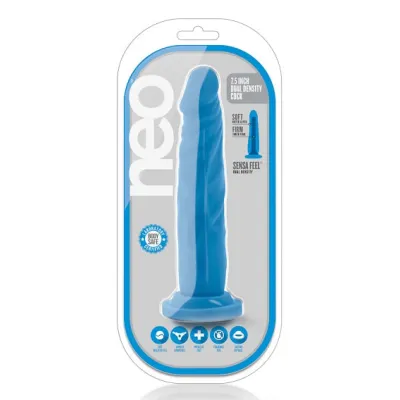 Blush Neo Neon Blue 7 5 Inch Dual Density Cock