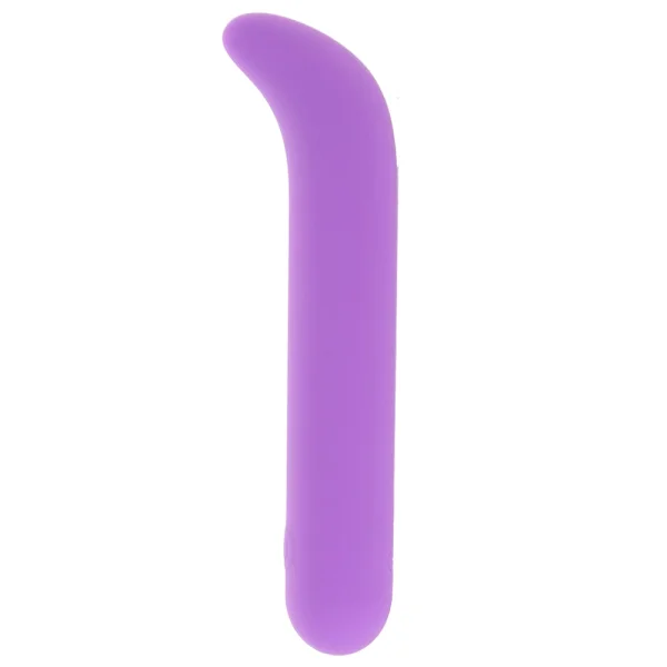 Bliss Liquid Silicone Mini G Vibe Rechargeable Waterproof G-Spot Vibrator - Purple