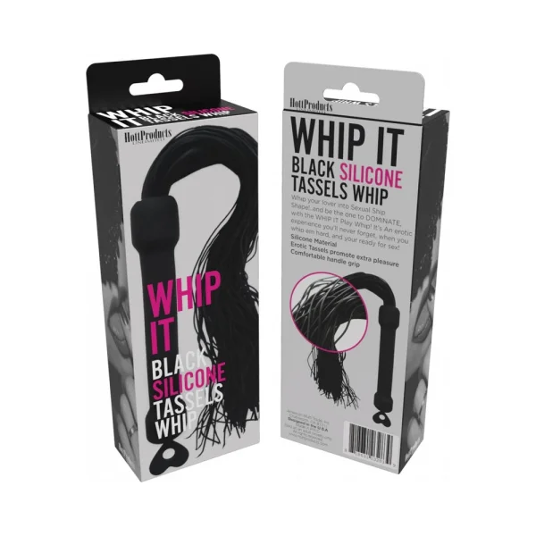 Whip It Black Pleasure Whip With Tassels — image 4 of 6