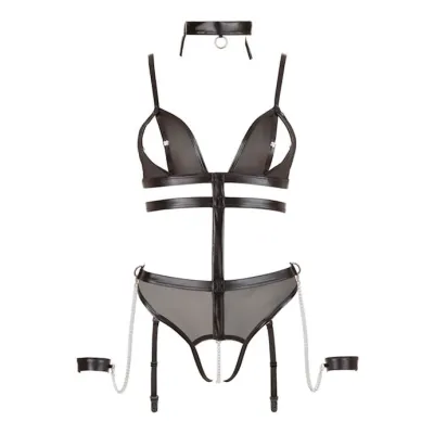 Wetlook Bodysuit With Choker