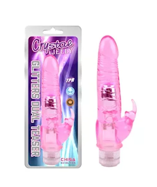 Glitters Dual Teaser Rabbit Vibrator - 9 Inch — image 5 of 5