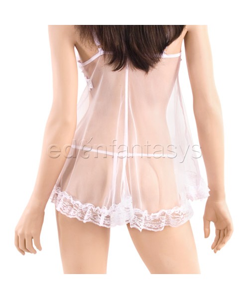 Peek-a-boo babydoll with g-string