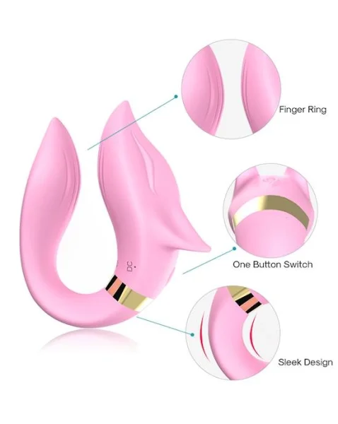 Fox Couples Vibrator - Pink - 3.6 Inch