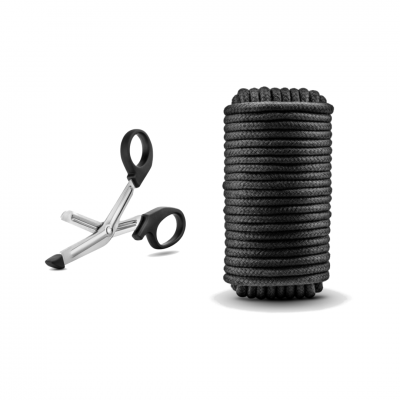 Blush Temptasia Bondage Rope Safety Scissors Bundle
