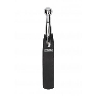 Ball Metal Handle With Saddle Leather Paddle Black