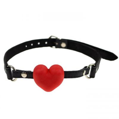 Bondara Red Silicone Heart Shaped Gag