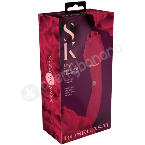 Secret Kisses Rosegasm Dual Ended Lingo Clitoral Vibe