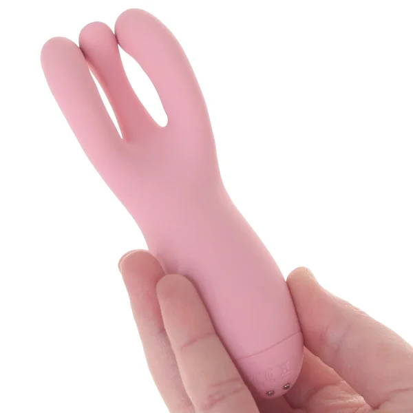 Satisfyer Threesome 4 Rechargeable Waterproof 12-Function App Enabled Dual Stimulation Vibrator - Pink