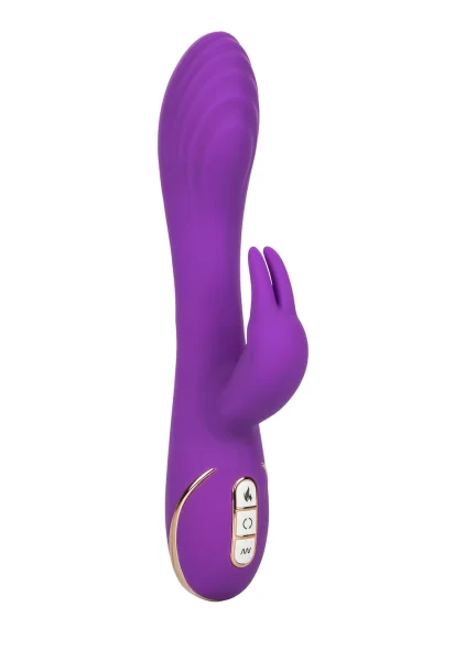 Jack Rabbit Signature Heated Silicone Rotating G Rabbit Rechargeable Vibrator By CalExotics