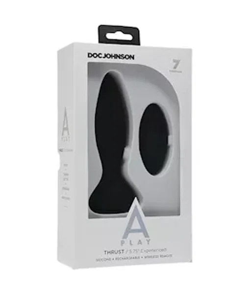 A-play Thrust Anal Vibe - Remote Controlled Experienced Plug - Black - 5.7 Inch — image 5 of 6