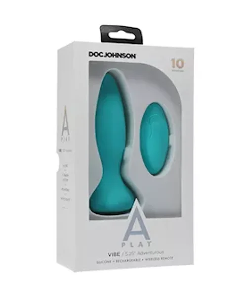 A-play Anal Vibe - Remote Controlled Adventurous Plug - Teal - 5.25 Inch — image 5 of 6