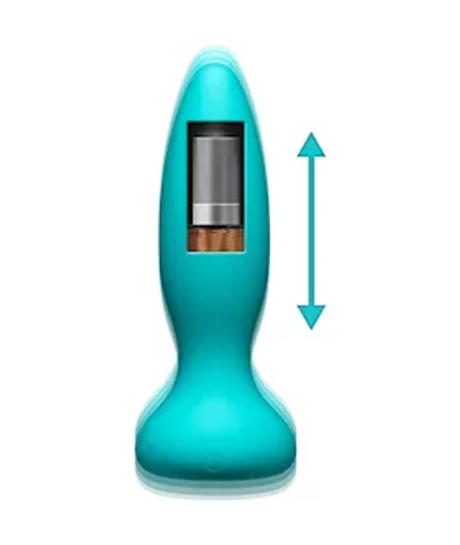 A-play Thrust Anal Vibe - Remote Controlled Experienced Plug - Teal - 5.7 Inch — image 6 of 6