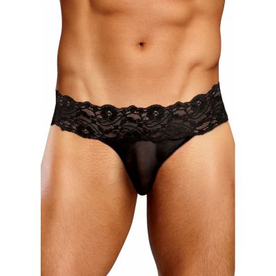 Micro Thong Pinch Back Black Lingerie for Men