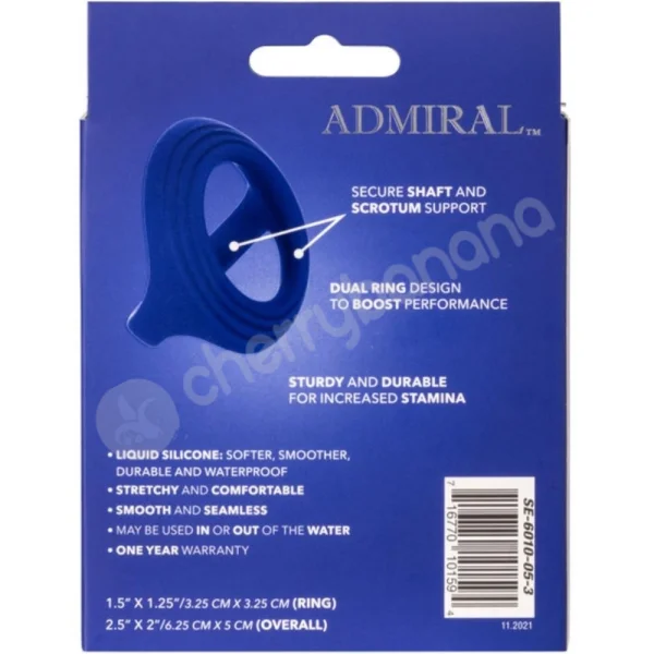 Admiral Cock & Ball Enhancer Dual Stretchy Ring