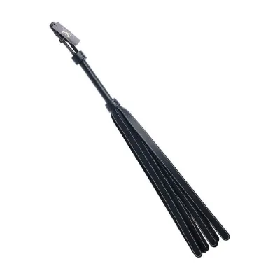 Bound X Saddle Leather Wide Tail Flogger