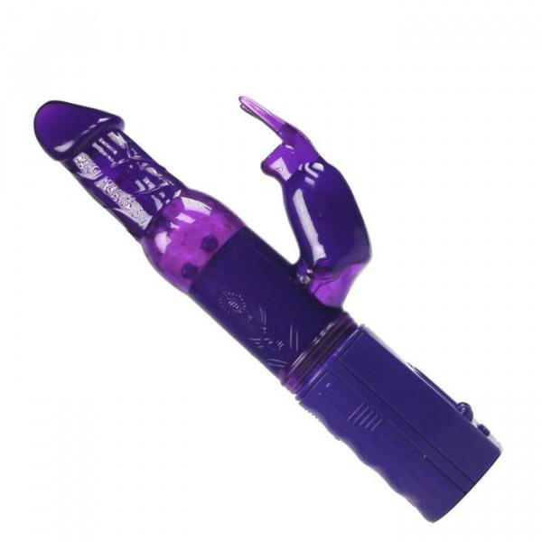 Purple Beaded Rabbit Pearl Vibrator