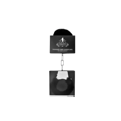Pleasure Furry Handcuffs Black
