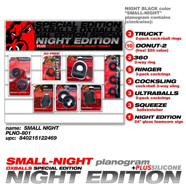 :  Oxballs Small-night Planogram Night Edition Wall Kit