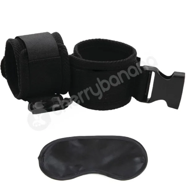 Lux Fetish G-Spot Pal Sex Position Strap & Cuffs Set With Bonus Blindfold
