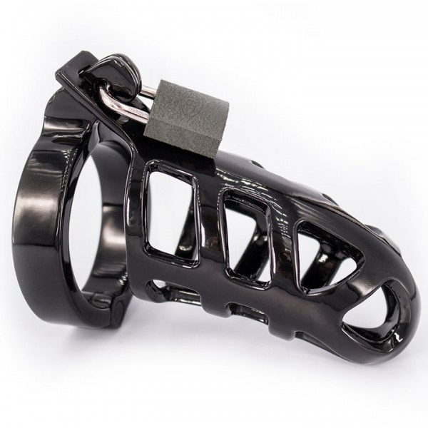 Torment Stainless Steel Black Chrome Plated Cock Cage — image 4 of 4