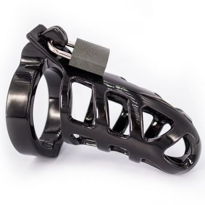 Torment Stainless Steel Black Chrome Plated Cock Cage
