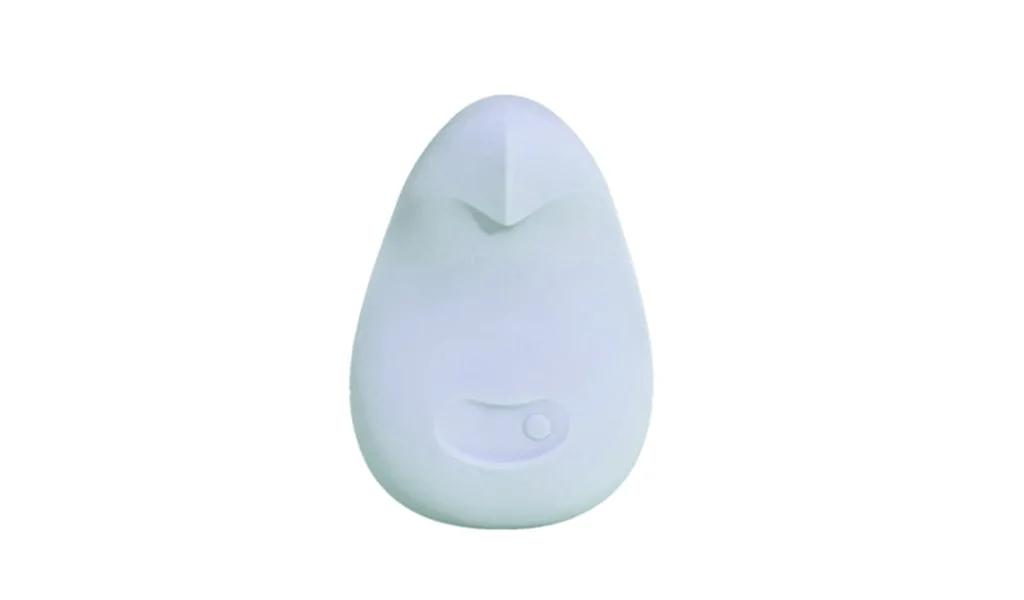 POM Silicone Rechargeable Flexible Waterproof Vibrator by Dame - Ice