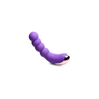Silicone Beaded Vibrator Violet