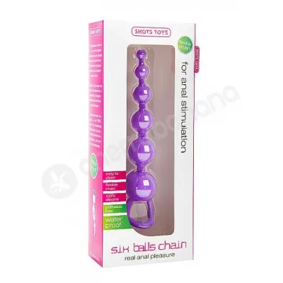 Shots Toys Purple Six Balls Chain