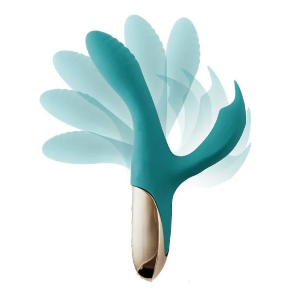Maia Skyler Rechargeable Bendable 8.5" Rabbit Vibrator in Green