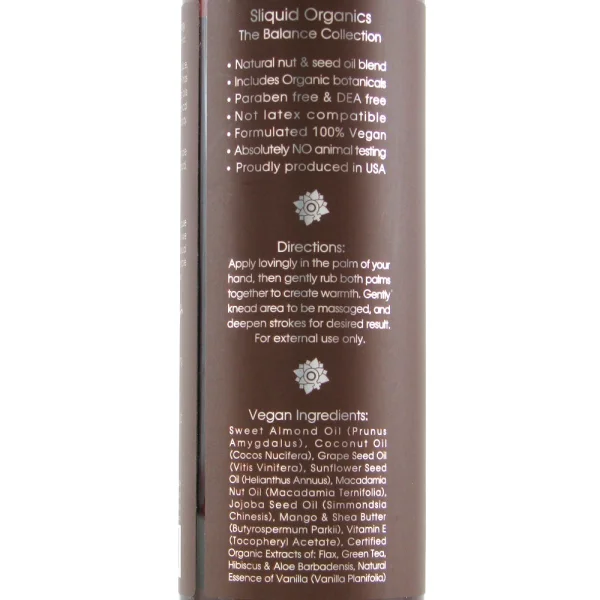 Sliquid Organics Massage Oil Serenity