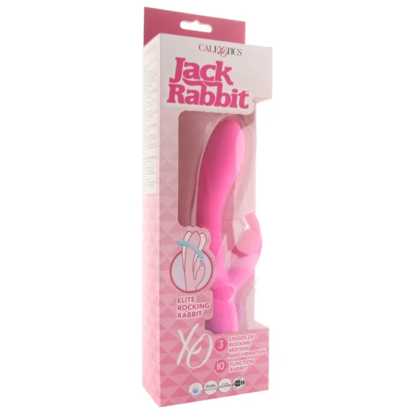 Jack Rabbit Elite Rocking Rabbit Silicone Rechargeable Dual Stimulation Vibrator By CalExotics