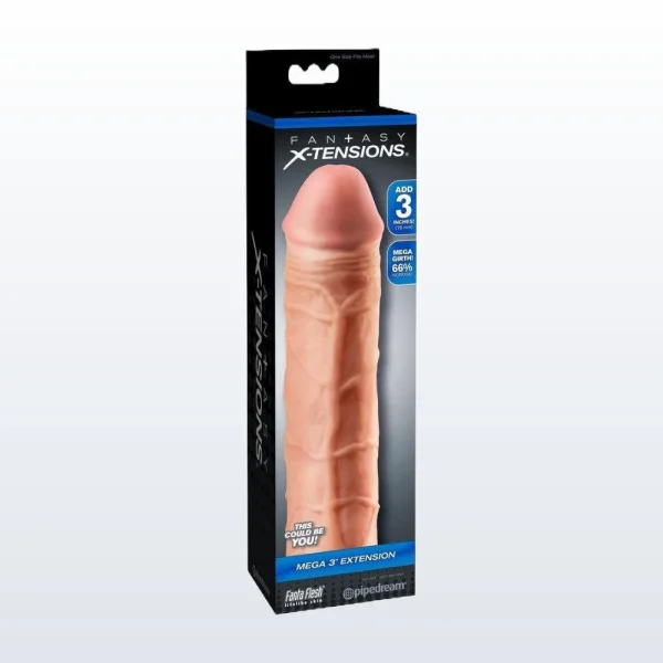 Fantasy X-Tension Mega 3-Inch Penis Extension Sleeve - Flesh