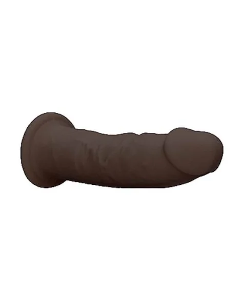 Silicone Suction Cup Dildo - Brown - 7.5 Inch