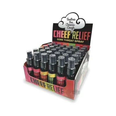 Oral Sex Products Cheef Relief Throat Spray 36 piece Display